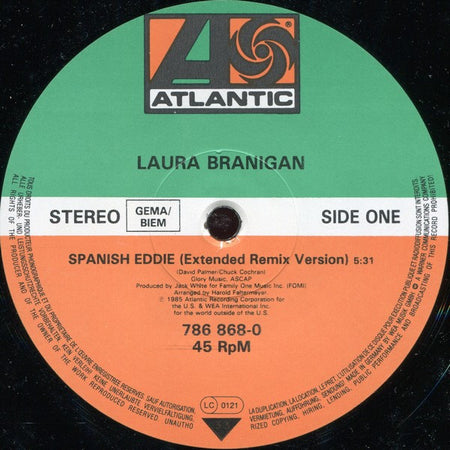 Laura Branigan : Spanish Eddie (12", Single)