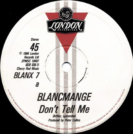 Blancmange : Don't Tell Me (12", Single)