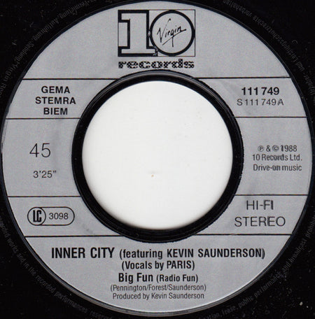 Inner City : Big Fun (7", Single)