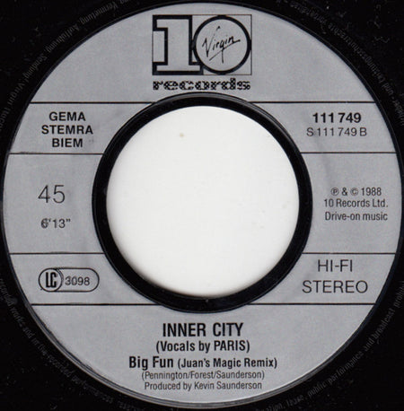 Inner City : Big Fun (7", Single)
