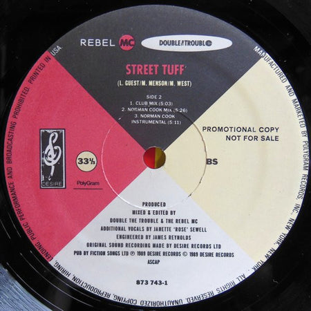 Rebel MC & Double Trouble : Street Tuff (12", Promo)