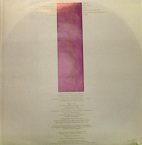 U2 : The Unforgettable Fire (LP, Album, Club, Col)