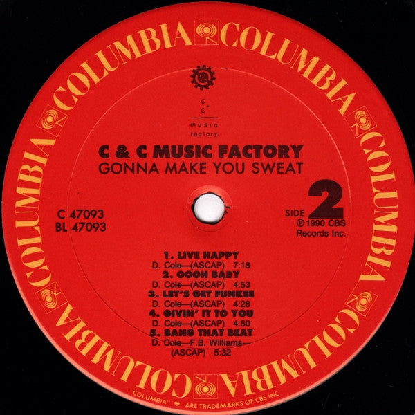 C + C Music Factory : Gonna Make You Sweat (LP, Album)