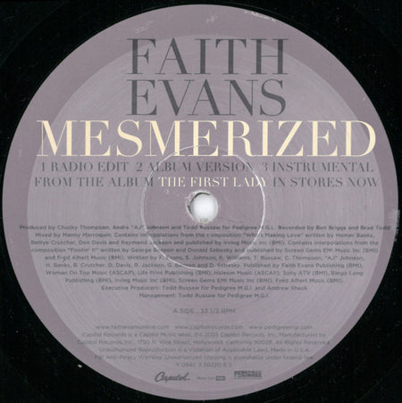 Faith Evans : Mesmerized (12")