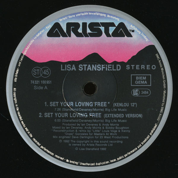 Lisa Stansfield : Set Your Loving Free / Make Love To Ya (12", Maxi)