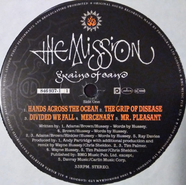 The Mission : Grains Of Sand (LP, Album)
