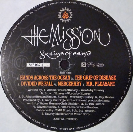The Mission : Grains Of Sand (LP, Album)
