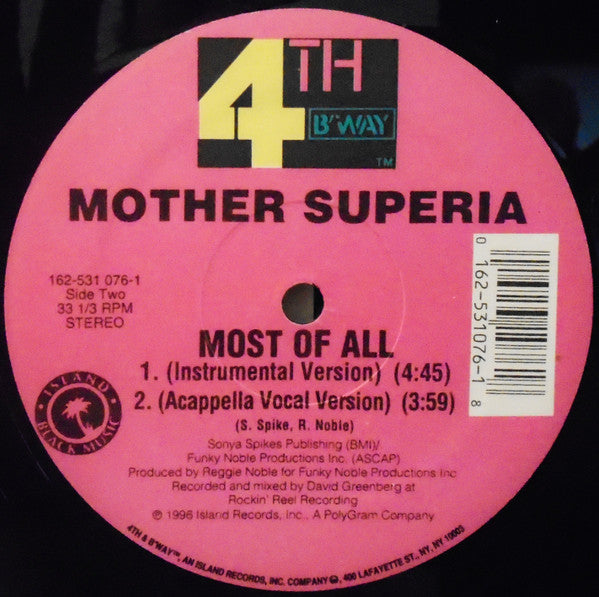 Mother Superia : Most Of All (12")