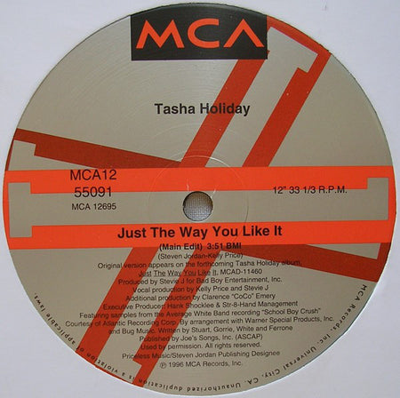 Tasha Holiday : Just The Way You Like It (12", Single)
