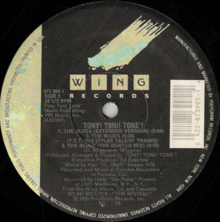 Tony! Toni! Toné! : The Blues (12", Single)