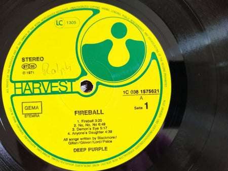 Deep Purple : Fireball (LP, Album, M/Print, RE)