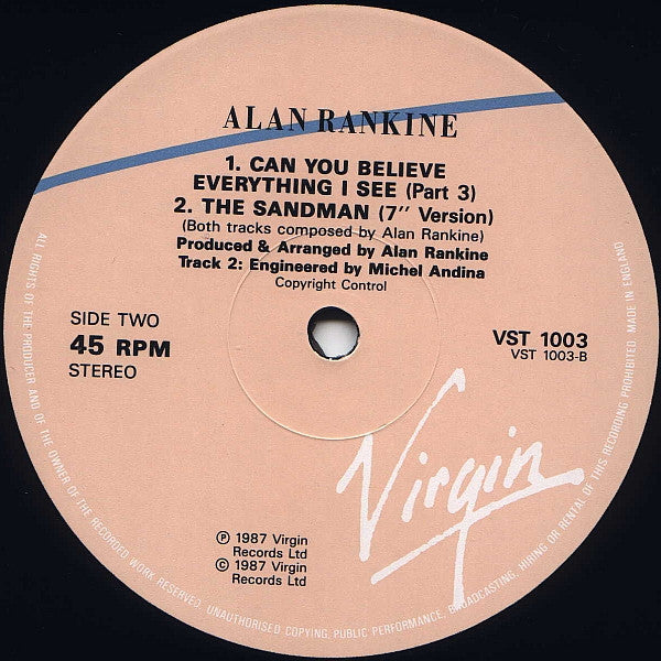 Alan Rankine : The Sandman (12", Single)