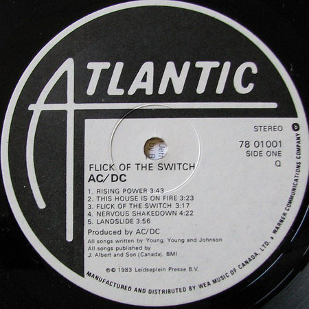 AC/DC : Flick Of The Switch (LP, Album, Emb)