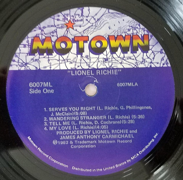 Lionel Richie : Lionel Richie (LP, Album, Gat)