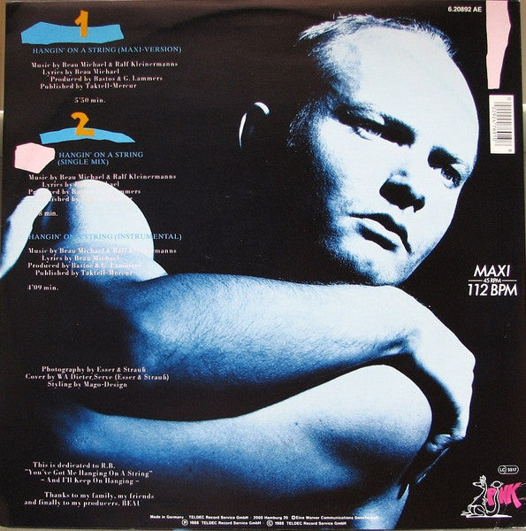 Beau Michael : Hangin' On A String (Maxi-Version) (12", Maxi)
