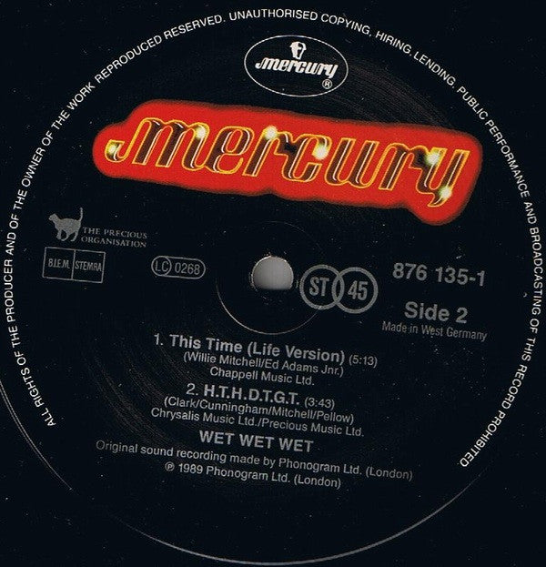 Wet Wet Wet : Sweet Surrender (12")