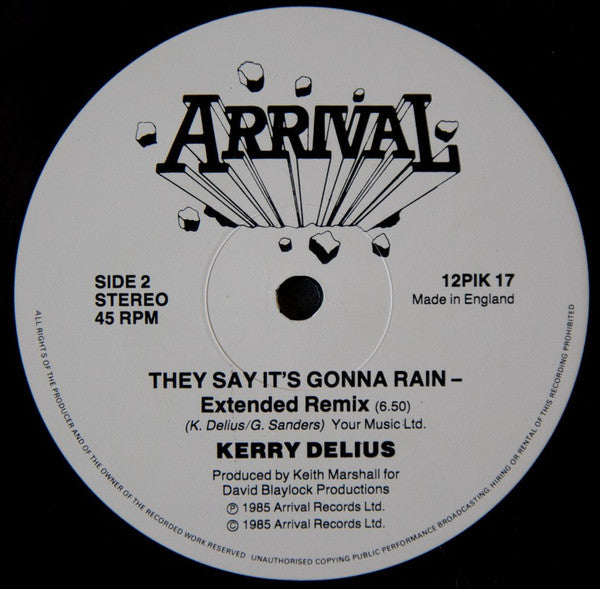 Kerry Delius : Slipping Away (12")