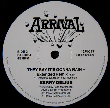 Kerry Delius : Slipping Away (12")
