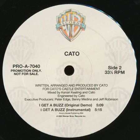 Cato (2) : I Get A Buzz (12", Single, Promo)