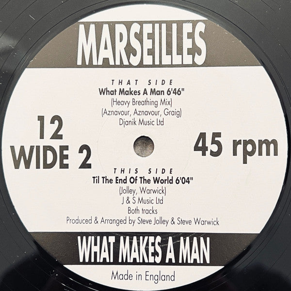 Marseilles : What Makes A Man (12")