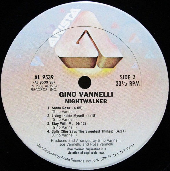 Gino Vannelli : Nightwalker (LP, Album, Ter)