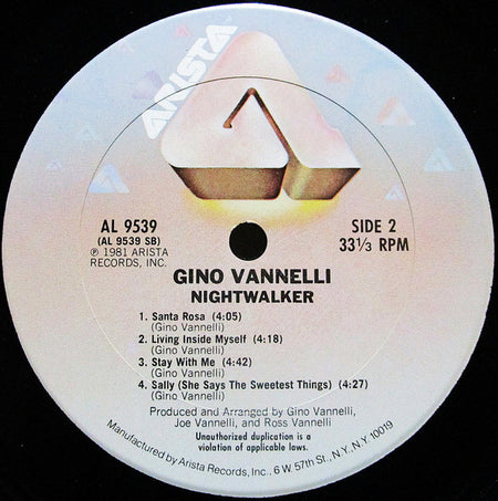 Gino Vannelli : Nightwalker (LP, Album, Ter)