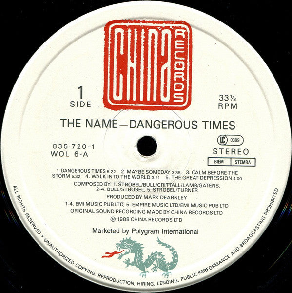 The Name : Dangerous Times (LP, Album)