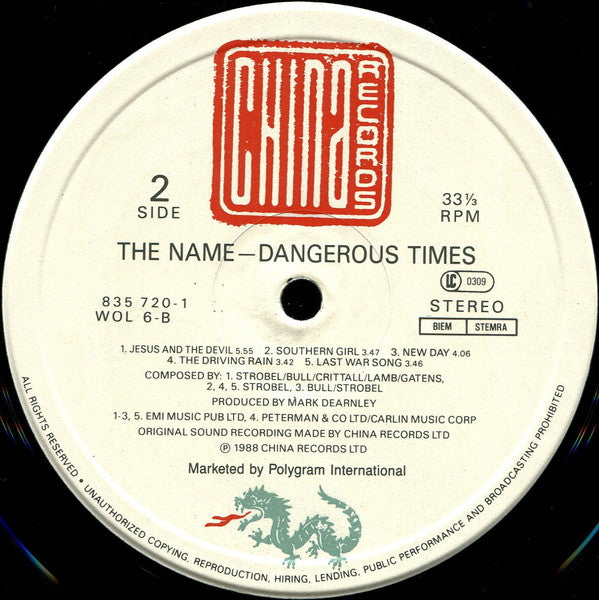 The Name : Dangerous Times (LP, Album)