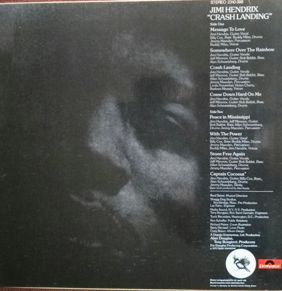 Jimi Hendrix : Crash Landing (LP, Album)