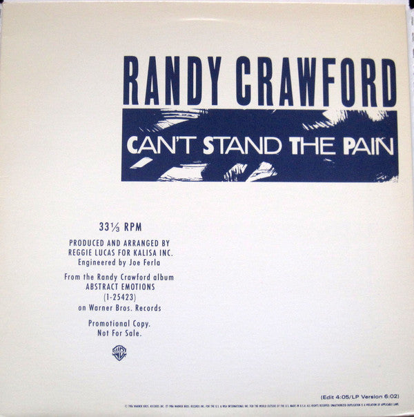 Randy Crawford : Can't Stand The Pain (12", Promo)