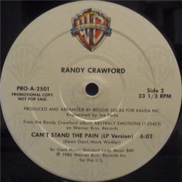 Randy Crawford : Can't Stand The Pain (12", Promo)