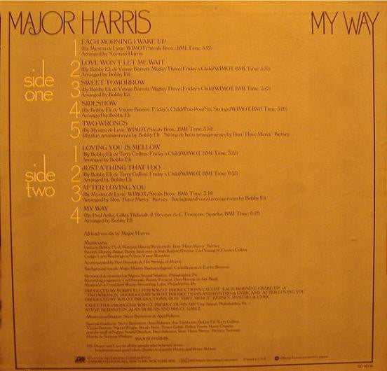 Major Harris : My Way (LP, Album, RE)
