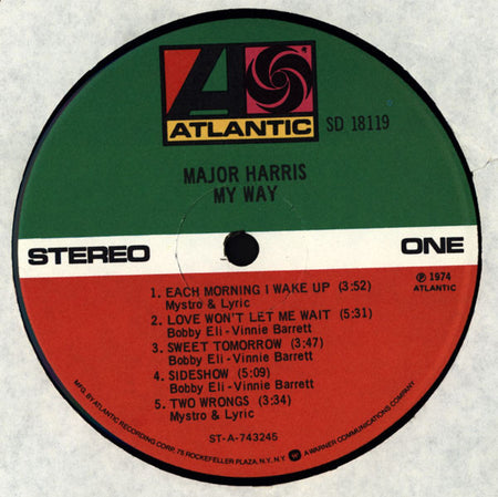 Major Harris : My Way (LP, Album, RE)