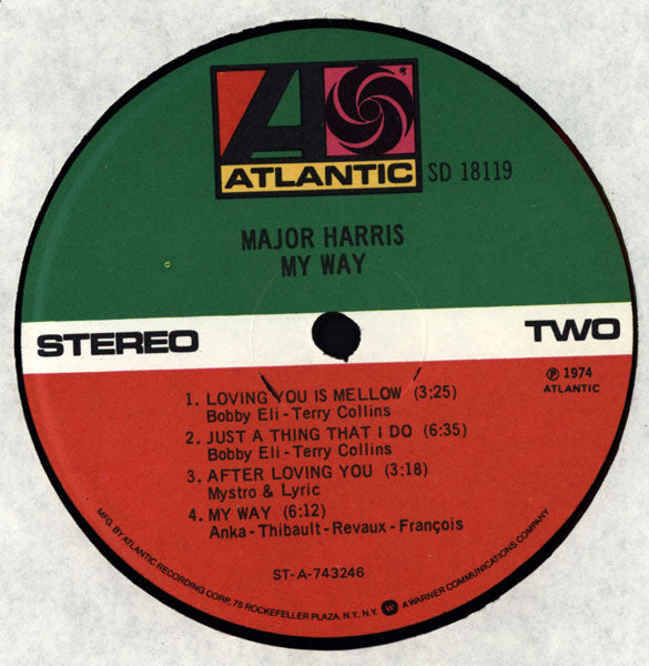 Major Harris : My Way (LP, Album, RE)
