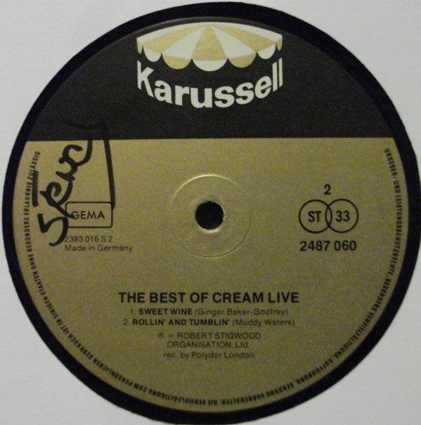 Cream (2) : The Best Of Cream Live (2xLP, Comp, Gat)