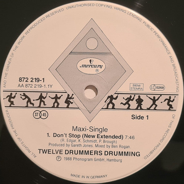 Twelve Drummers Drumming : Don’t Stop (12", Maxi)