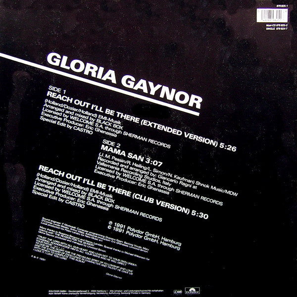 Gloria Gaynor : Reach Out I'll Be There (12", Maxi)