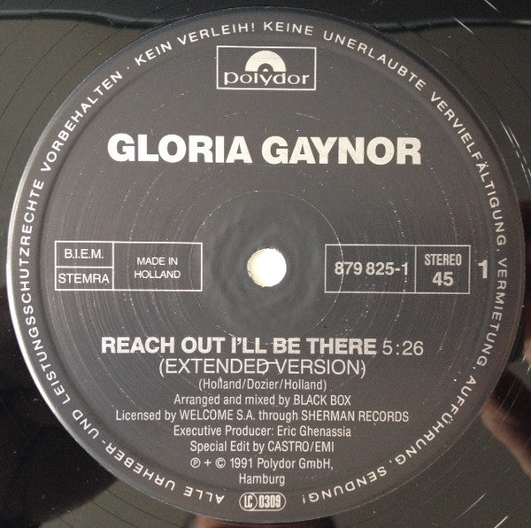 Gloria Gaynor : Reach Out I'll Be There (12", Maxi)