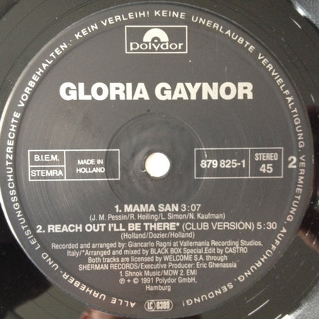 Gloria Gaynor : Reach Out I'll Be There (12", Maxi)