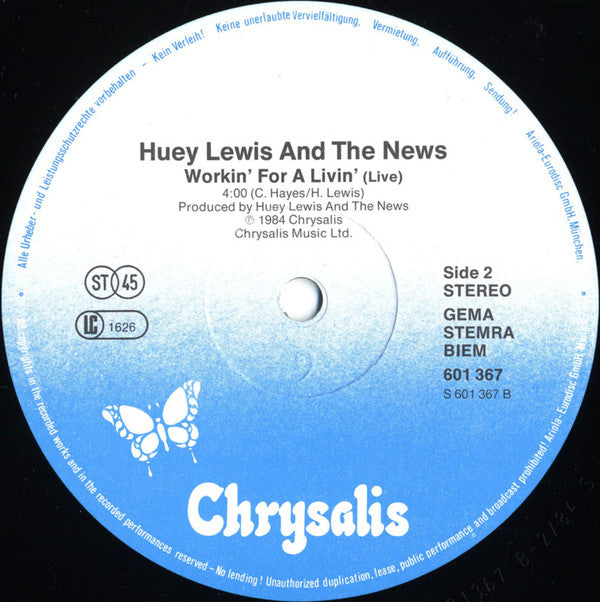 Huey Lewis & The News : The Heart Of Rock & Roll (12", Maxi)
