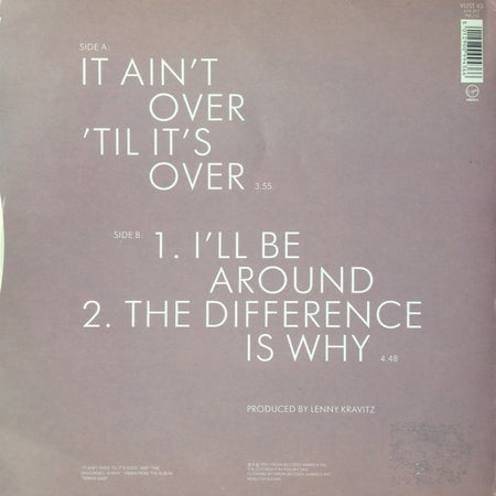 Lenny Kravitz : It Ain't Over 'Til It's Over (12", Single)