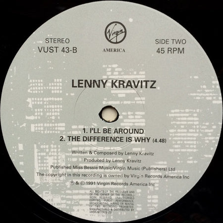 Lenny Kravitz : It Ain't Over 'Til It's Over (12", Single)