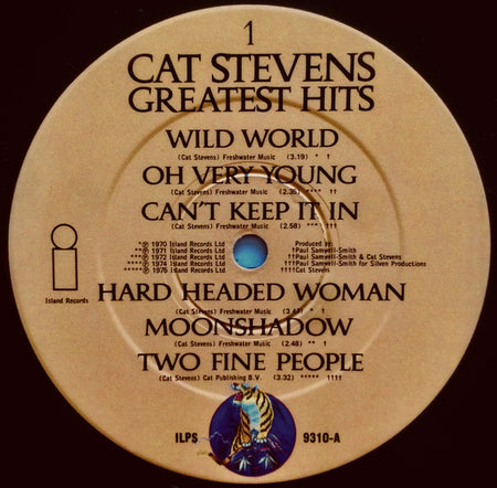 Cat Stevens : Greatest Hits (LP, Comp, CBS)