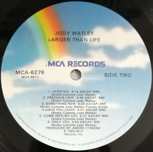 Jody Watley : Larger Than Life (LP, Album, Glo)