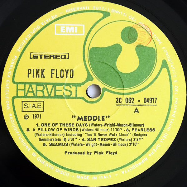 Pink Floyd : Meddle (LP, Album, Gat)