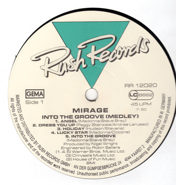 Mirage (12) : Into The Groove (Medley) (12")