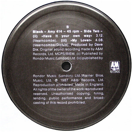 Black (2) : I'm Not Afraid (12", Single)