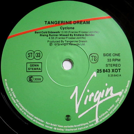 Tangerine Dream : Cyclone (LP, Album, RE)