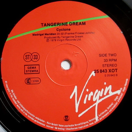 Tangerine Dream : Cyclone (LP, Album, RE)