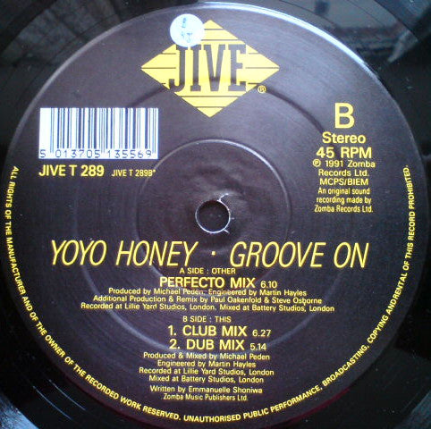 Yo Yo Honey : Groove On (12", Single)